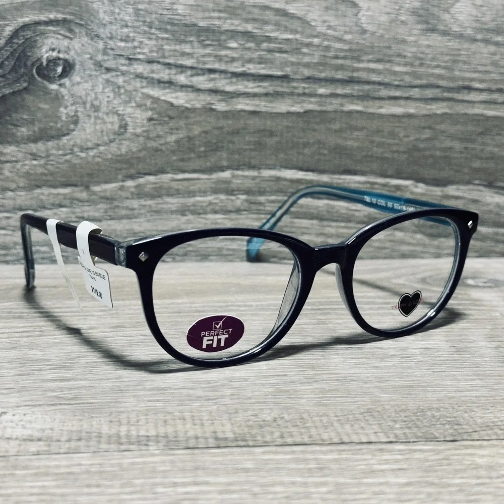 Truth & Love Eyeglass Frames Teens Blue Square Frames Only 50-19-140‎ T&L 10